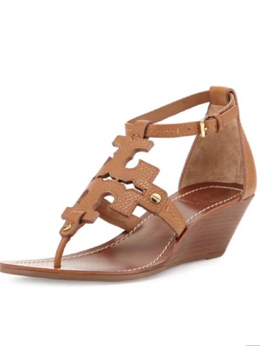 Tory Burch Chandler Logo Wedge Sandals 9.5